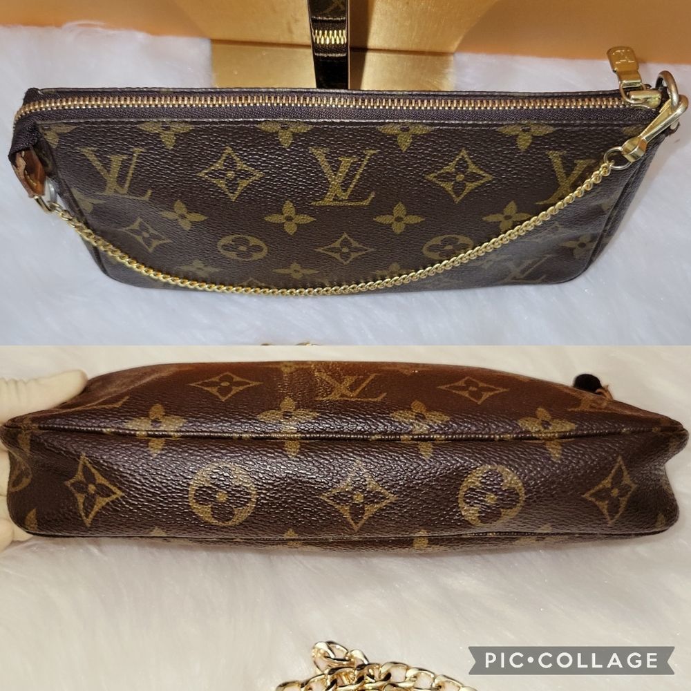 LOUIS VUITTON Brown Monogram Leather POCHETTE Bag - Picture 2 of 14